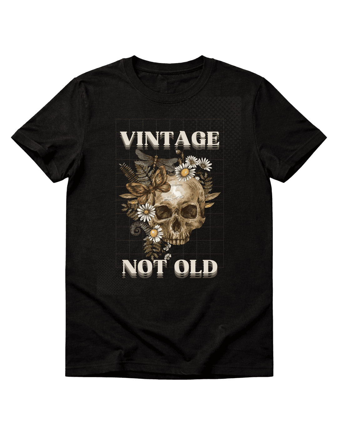 تيشيرت لعشاق الدراجات النارية بشعار «Vintage Not Old»