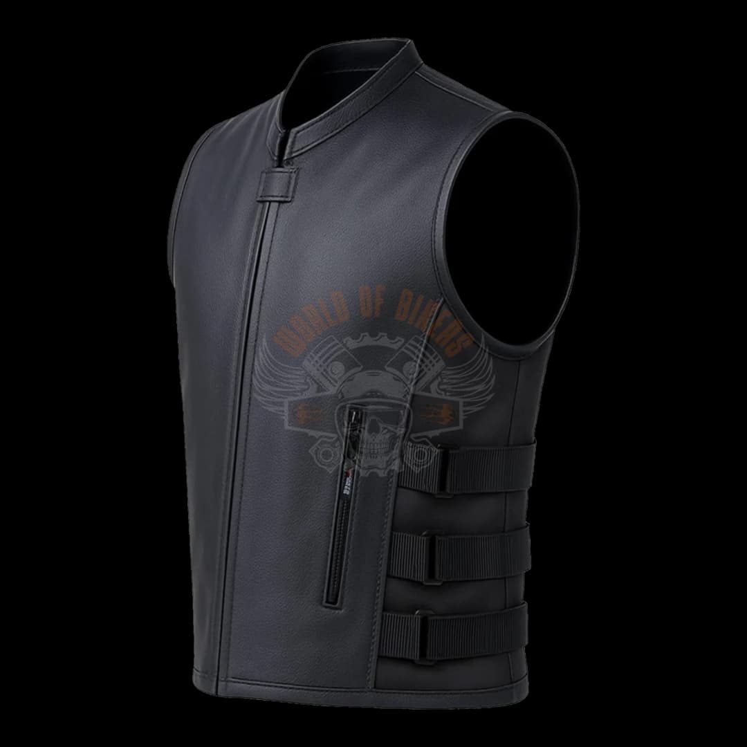 WoB Tactical Side-Strap Leather Vest